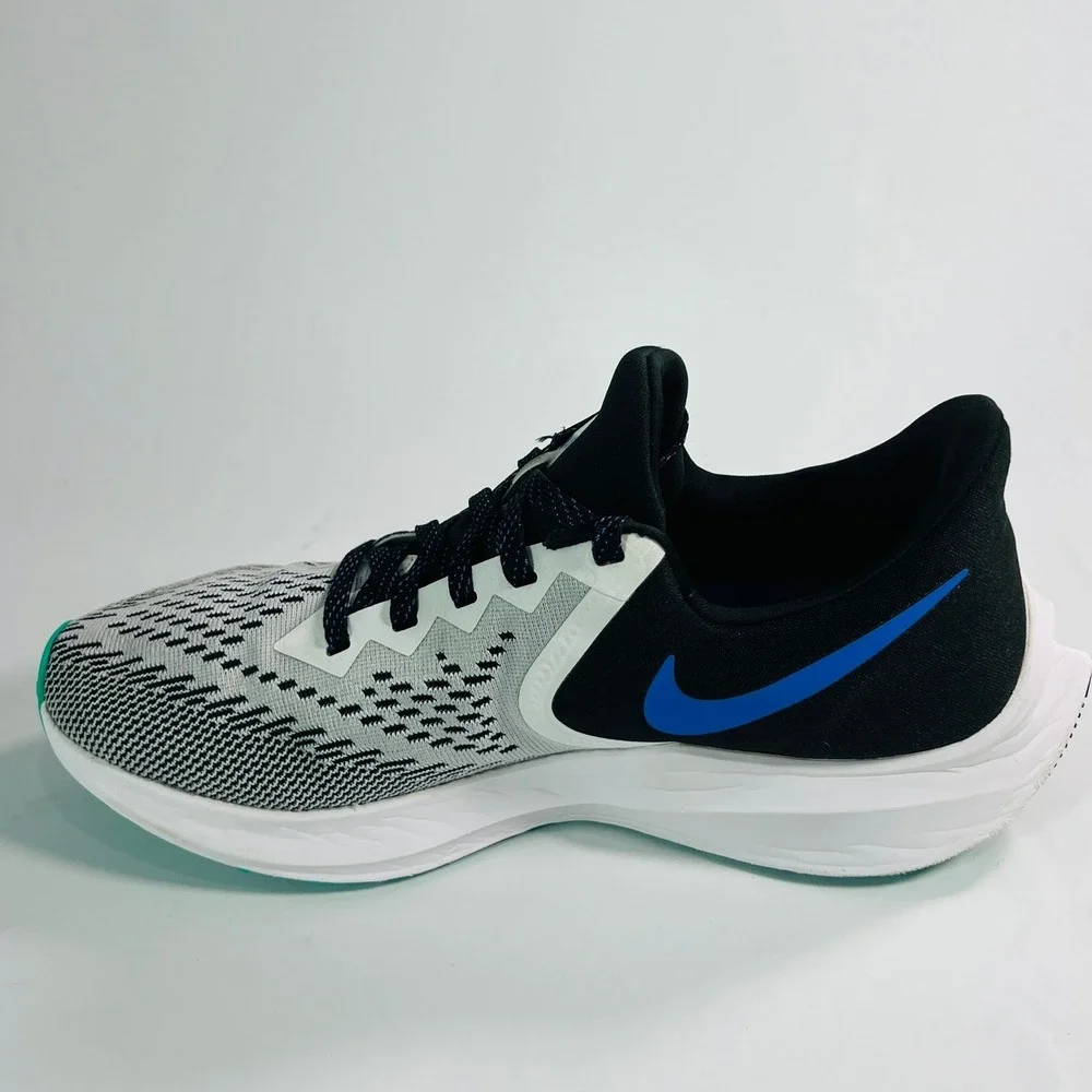 Nike Air Zoom Winflo 6 Black White Oracle Aqua‎ Women 8.5 Running Shoes AQ8228